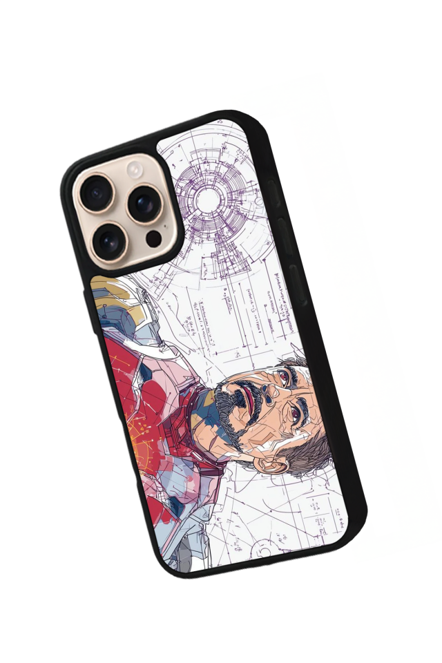 iPhone 15 Pro Uyumlu Iron Man ( Demir Adam ) Tasarımlı Glossy Premium Kılıf