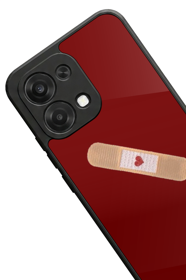 Oppo A6 Pro Uyumlu Kalp Love Tasarımlı Glossy Premium Kılıf