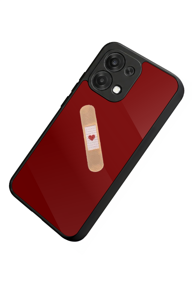 Oppo A6 Pro Uyumlu Kalp Love Tasarımlı Glossy Premium Kılıf