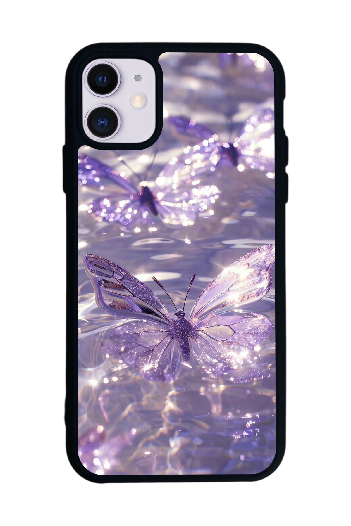 iPhone 11 Uyumlu Kelebek Tasarımlı Glossy Premium Kılıf