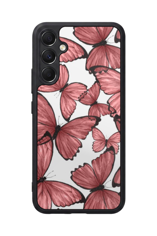 Samsung Galaxy M34 Uyumlu Kelebek Tasarımlı Glossy Premium Kılıf