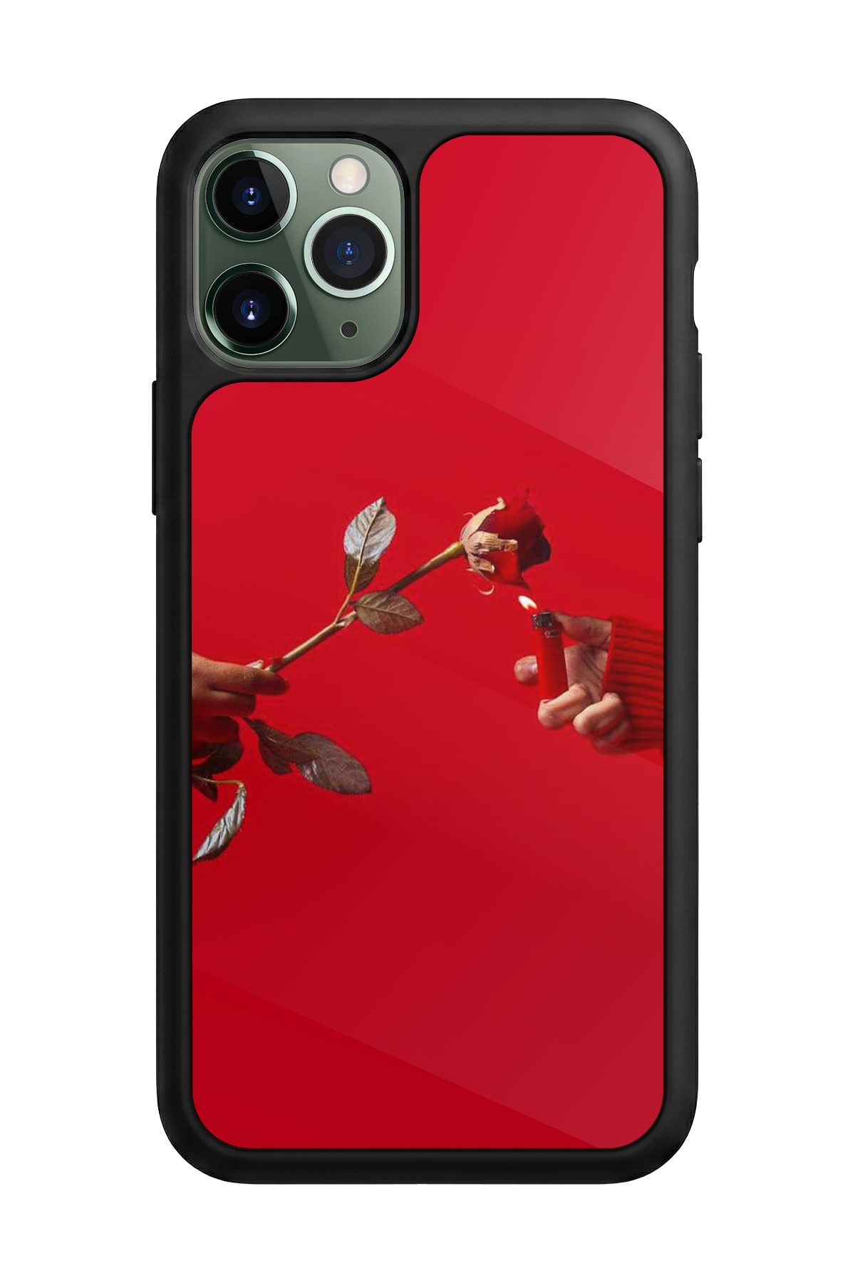 iPhone 11 Pro Uyumlu Kirmizi Tasarımlı Glossy Premium Kılıf