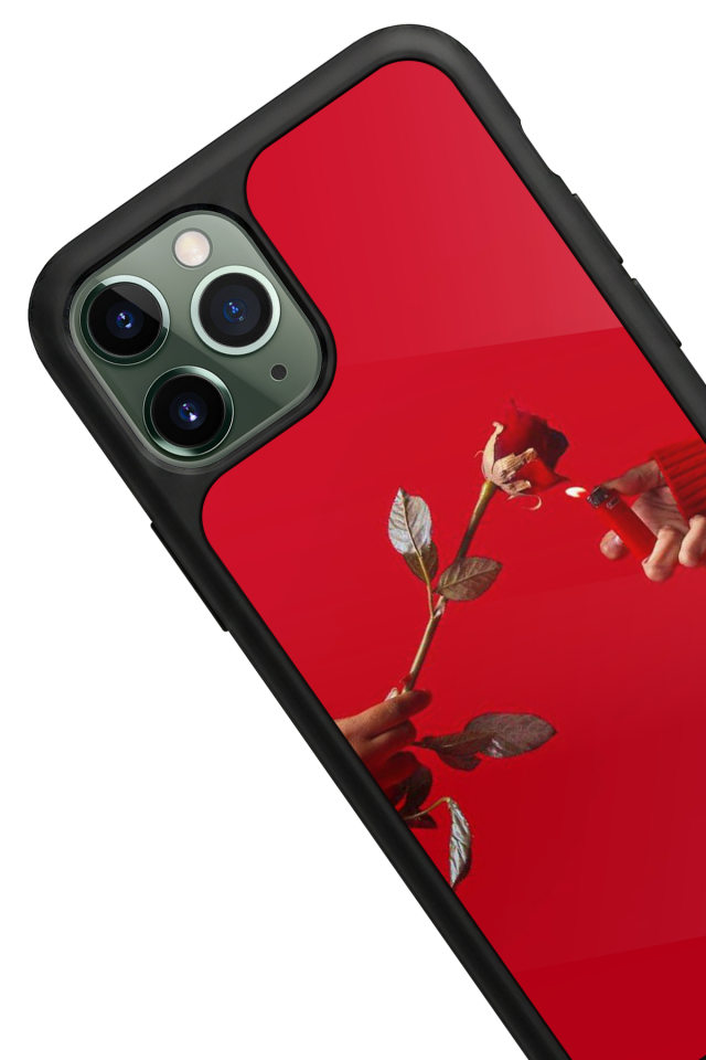 iPhone 11 Pro Uyumlu Kirmizi Tasarımlı Glossy Premium Kılıf