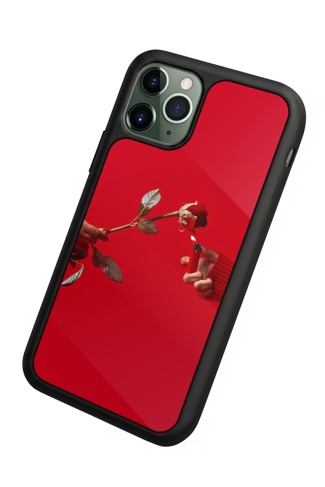 iPhone 11 Pro Uyumlu Kirmizi Tasarımlı Glossy Premium Kılıf