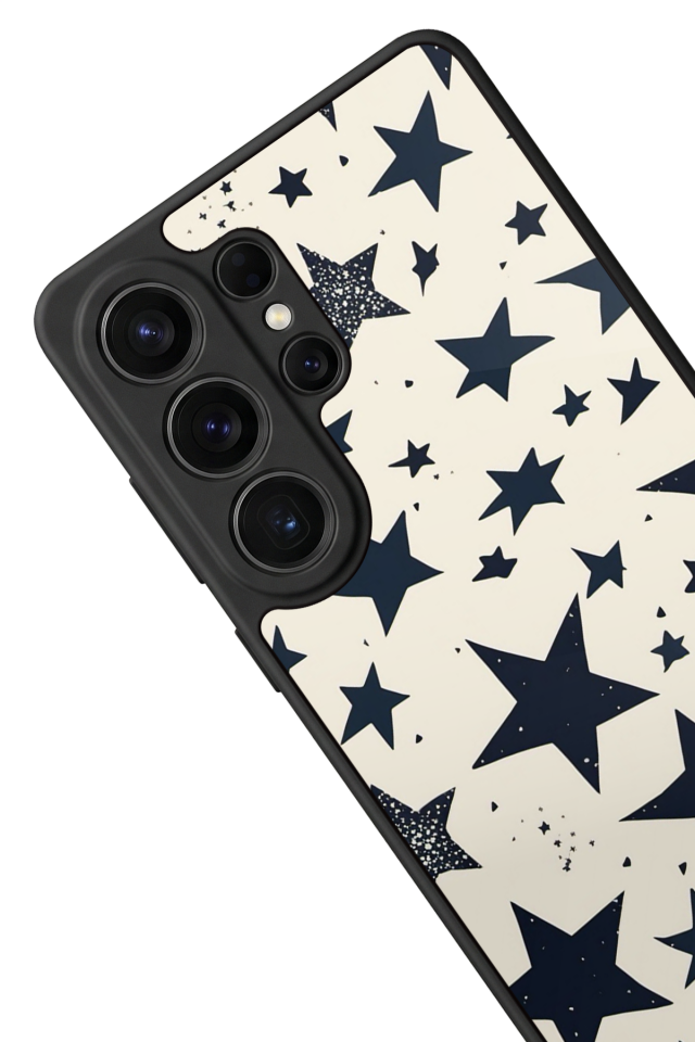 Samsung Galaxy S26 Ultra Uyumlu Retro Yildizlar Tasarımlı Glossy Premium Kılıf