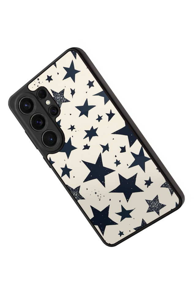 Samsung Galaxy S26 Ultra Uyumlu Retro Yildizlar Tasarımlı Glossy Premium Kılıf