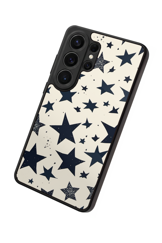 Samsung Galaxy S26 Ultra Uyumlu Retro Yildizlar Tasarımlı Glossy Premium Kılıf