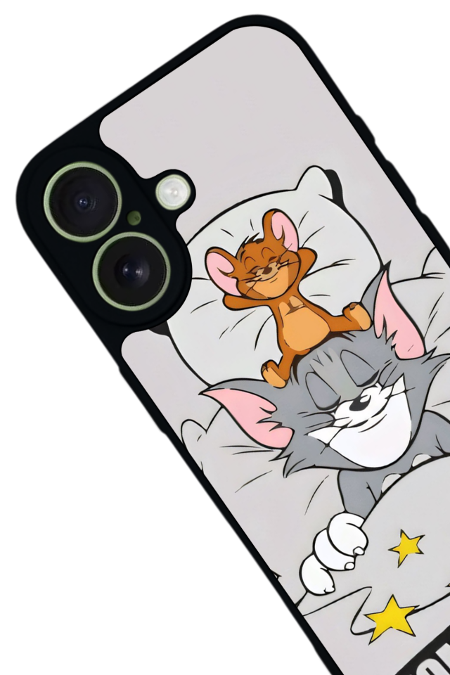 iPhone 17 Uyumlu Tom And Jerry Tasarımlı Glossy Premium Kılıf