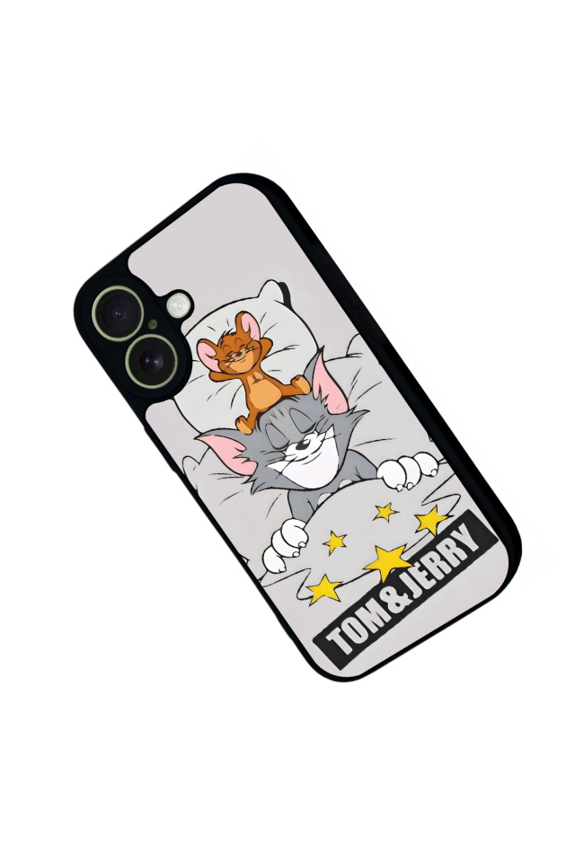 iPhone 17 Uyumlu Tom And Jerry Tasarımlı Glossy Premium Kılıf