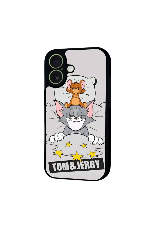 iPhone 17 Uyumlu Tom And Jerry Tasarımlı Glossy Premium Kılıf