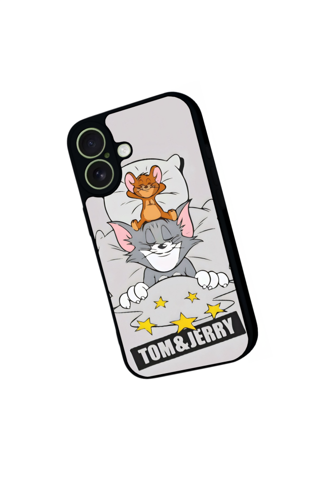 iPhone 17 Uyumlu Tom And Jerry Tasarımlı Glossy Premium Kılıf