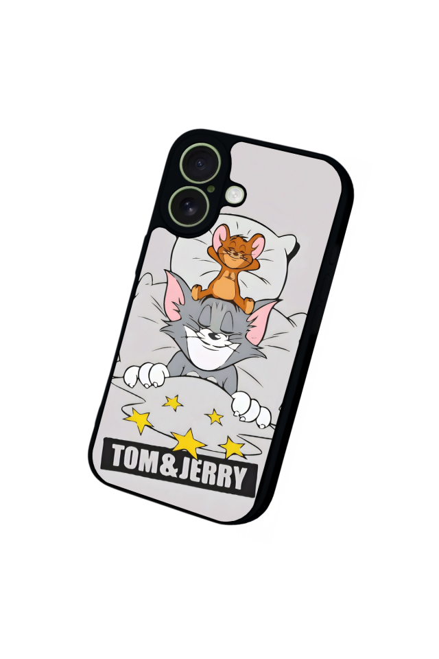 iPhone 17 Uyumlu Tom And Jerry Tasarımlı Glossy Premium Kılıf