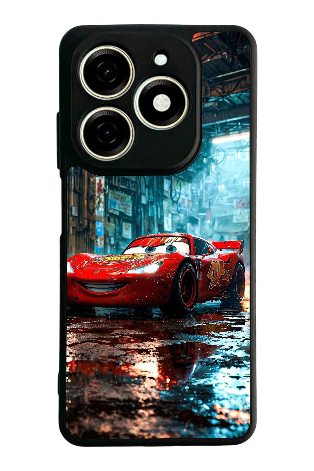 Tecno Spark 20/20C Uyumlu Şimsek McQueen Tasarımlı Glossy Premium Kılıf