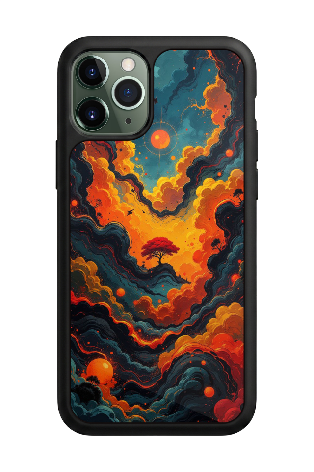 iPhone 11 Pro Max Uyumlu Abstract Tasarımlı Glossy Premium Kılıf