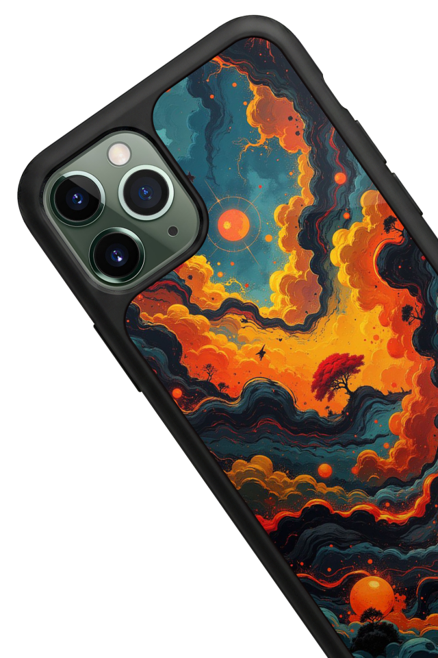 iPhone 11 Pro Max Uyumlu Abstract Tasarımlı Glossy Premium Kılıf