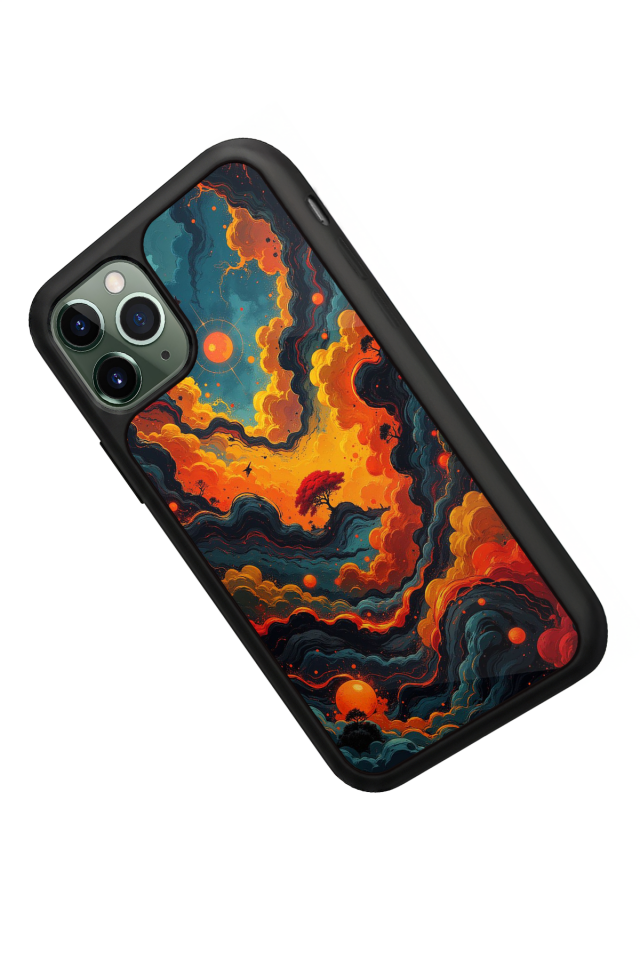 iPhone 11 Pro Max Uyumlu Abstract Tasarımlı Glossy Premium Kılıf