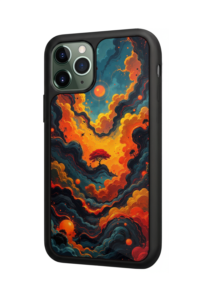 iPhone 11 Pro Max Uyumlu Abstract Tasarımlı Glossy Premium Kılıf