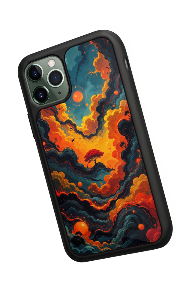 iPhone 11 Pro Max Uyumlu Abstract Tasarımlı Glossy Premium Kılıf