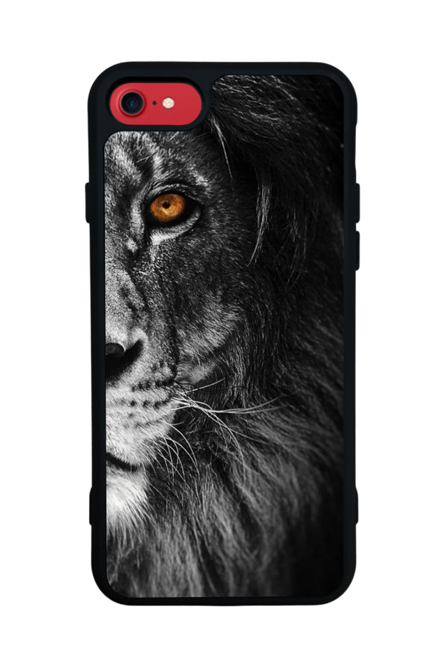 iPhone SE Uyumlu Aslan Tasarımlı Glossy Premium Kılıf