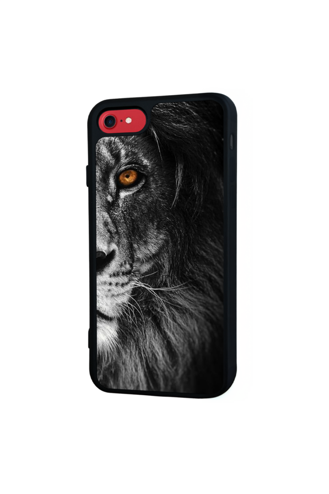 iPhone SE Uyumlu Aslan Tasarımlı Glossy Premium Kılıf