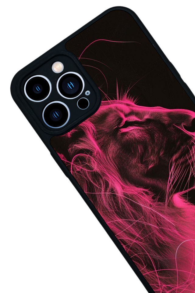 iPhone 13 Pro Max Uyumlu Aslan Tasarımlı Glossy Premium Kılıf