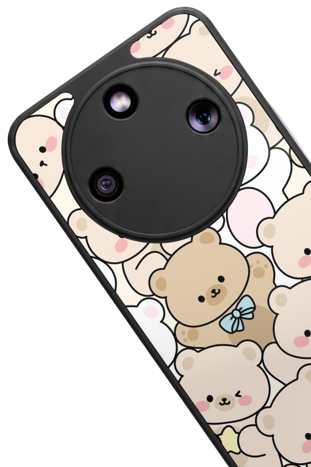 Honor Magic 8 Lite Uyumlu Ayı Tasarımlı Glossy Premium Kılıf