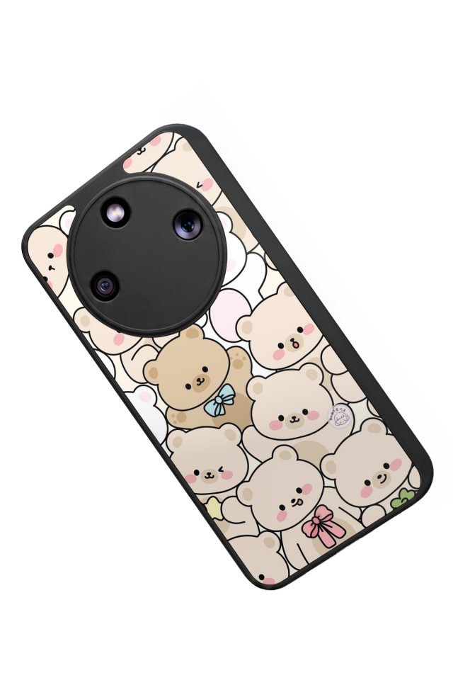 Honor Magic 8 Lite Uyumlu Ayı Tasarımlı Glossy Premium Kılıf