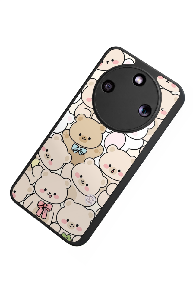 Honor Magic 8 Lite Uyumlu Ayı Tasarımlı Glossy Premium Kılıf