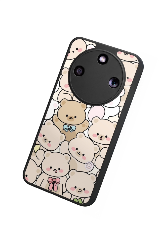 Honor Magic 8 Lite Uyumlu Ayı Tasarımlı Glossy Premium Kılıf