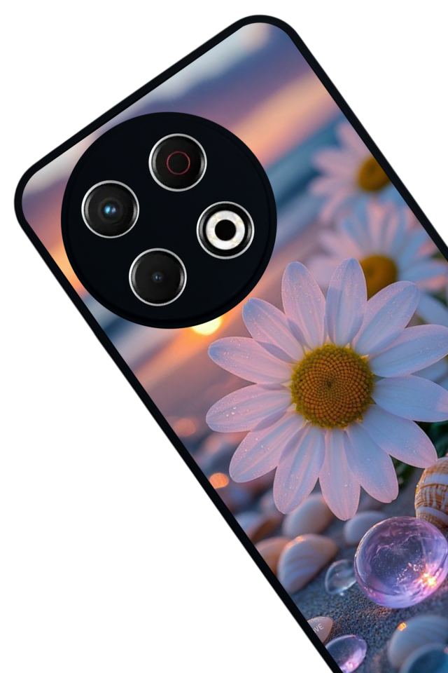 Tecno Spark 30 Pro Uyumlu Cicek Tasarımlı Glossy Premium Kılıf