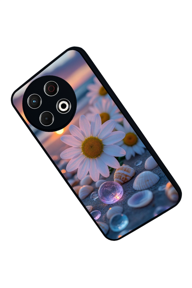 Tecno Spark 30 Pro Uyumlu Cicek Tasarımlı Glossy Premium Kılıf