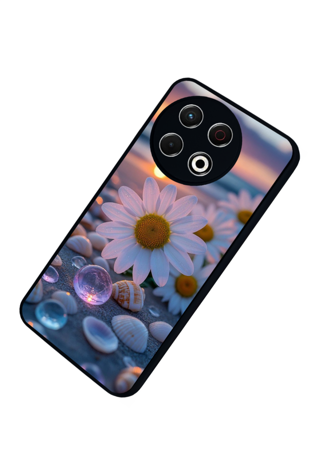 Tecno Spark 30 Pro Uyumlu Cicek Tasarımlı Glossy Premium Kılıf