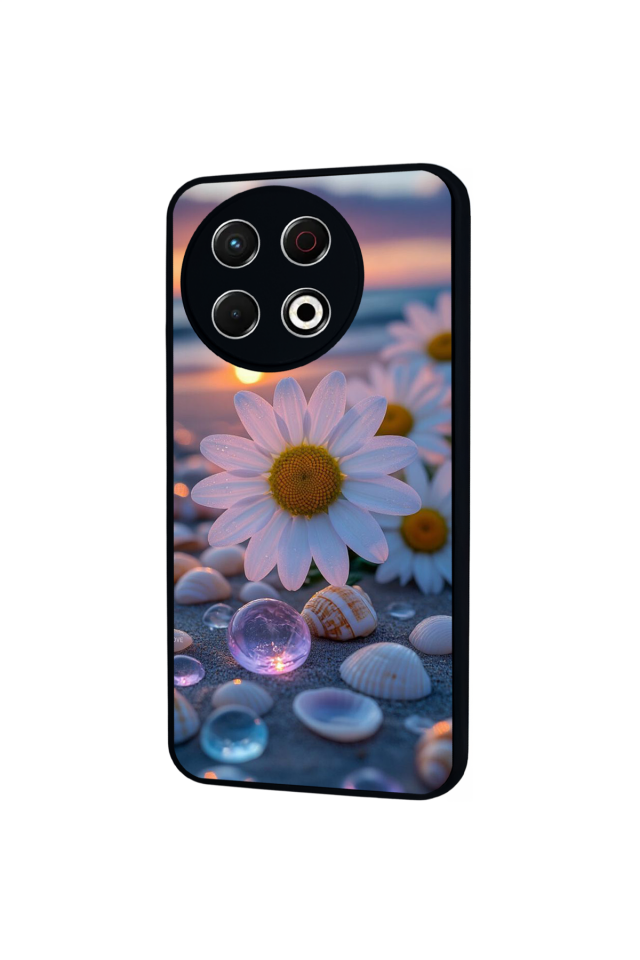 Tecno Spark 30 Pro Uyumlu Cicek Tasarımlı Glossy Premium Kılıf