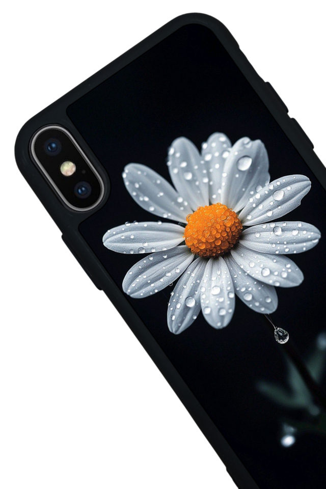iPhone X/ XS Uyumlu Cicek Tasarımlı Glossy Premium Kılıf
