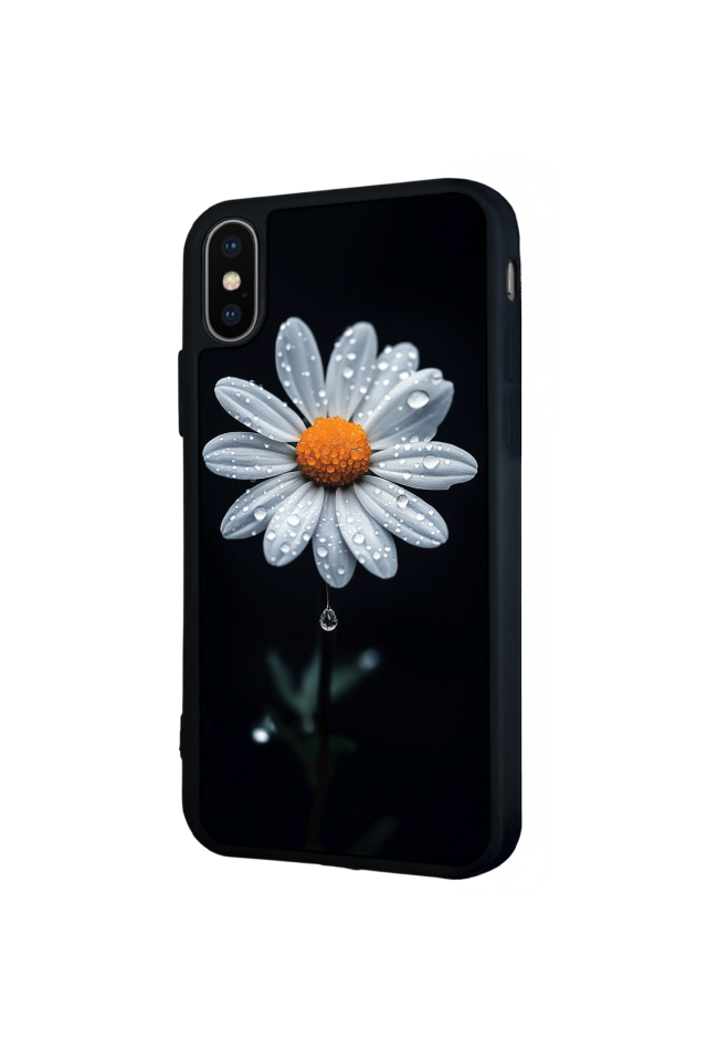 iPhone X/ XS Uyumlu Cicek Tasarımlı Glossy Premium Kılıf