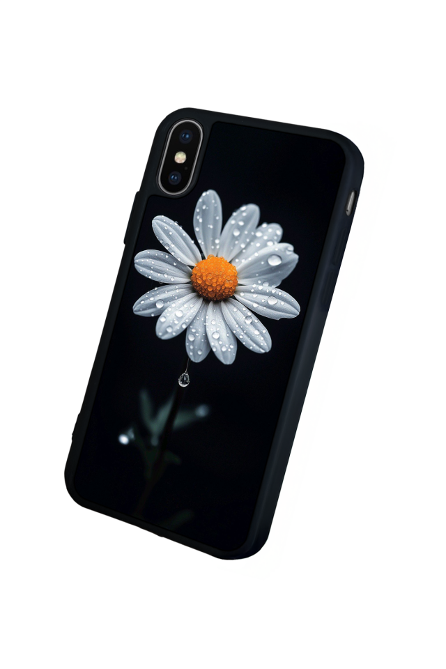 iPhone X/ XS Uyumlu Cicek Tasarımlı Glossy Premium Kılıf