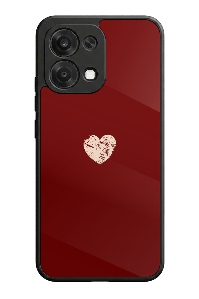 Oppo A6 Pro Uyumlu Kalp Love Tasarımlı Glossy Premium Kılıf