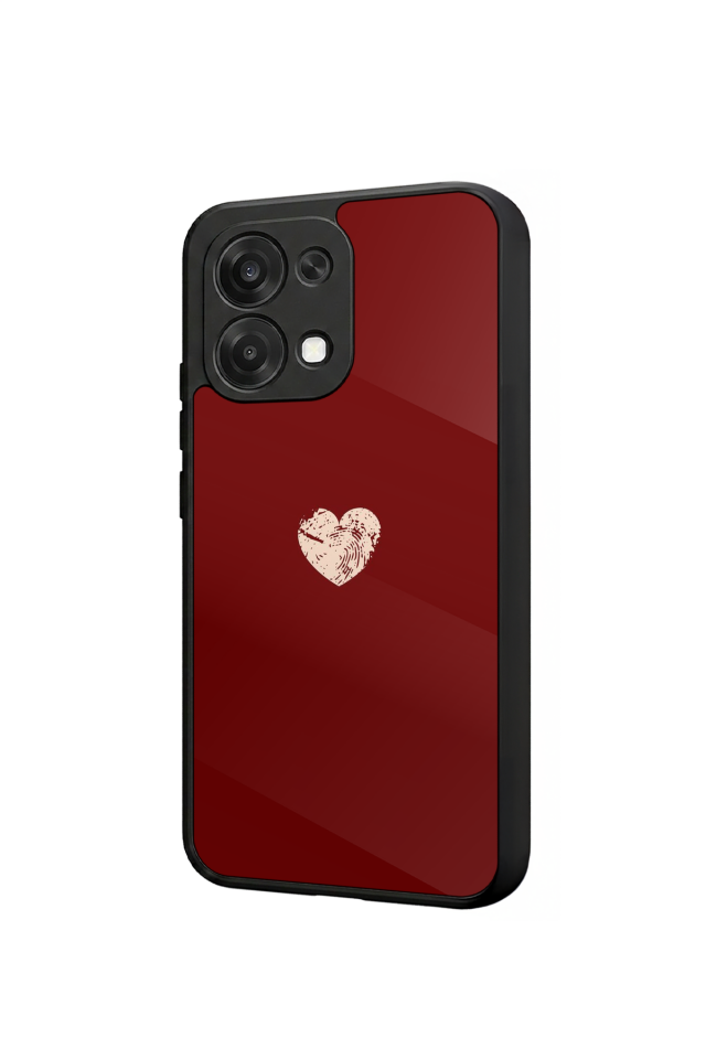 Oppo A6 Pro Uyumlu Kalp Love Tasarımlı Glossy Premium Kılıf