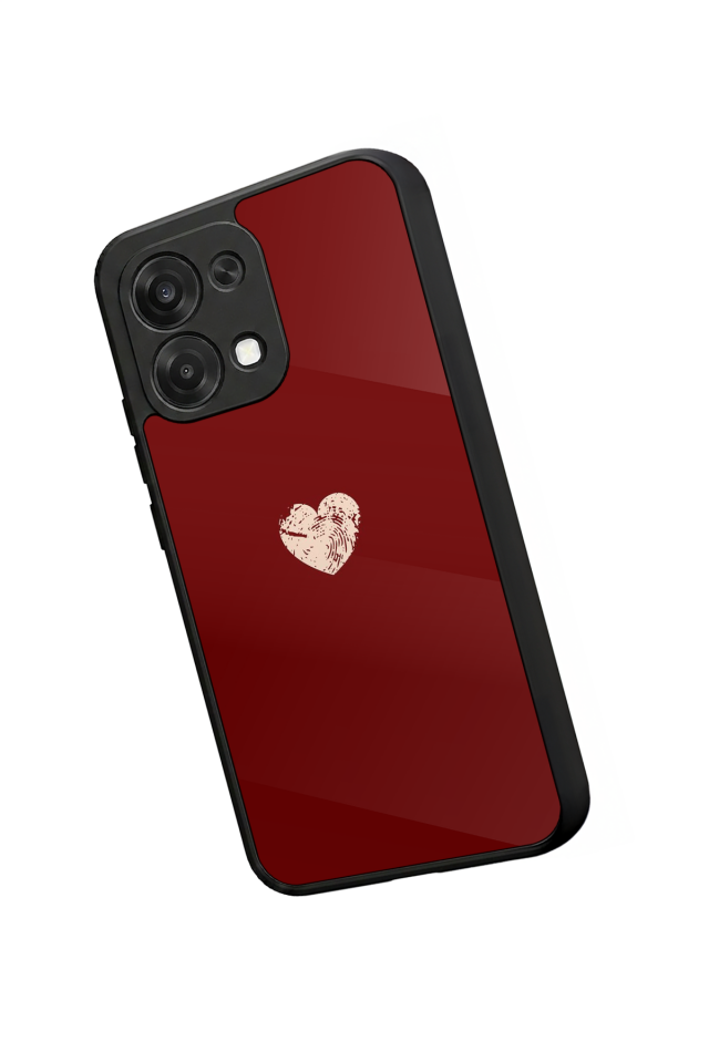 Oppo A6 Pro Uyumlu Kalp Love Tasarımlı Glossy Premium Kılıf