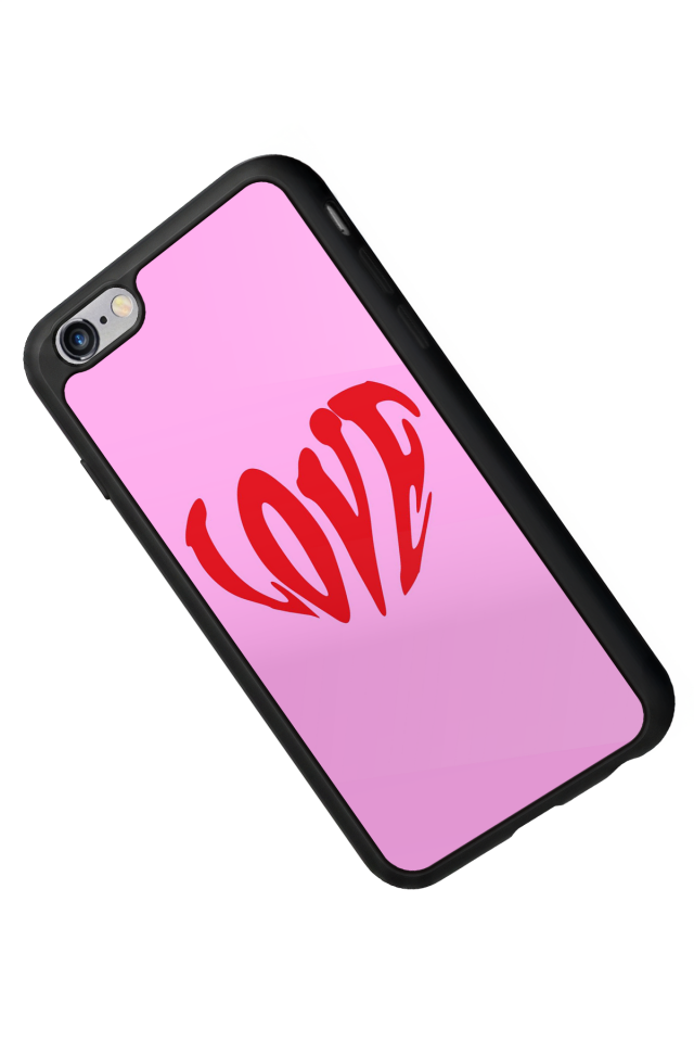 iPhone 6 Plus Uyumlu Kalp Love Tasarımlı Glossy Premium Kılıf