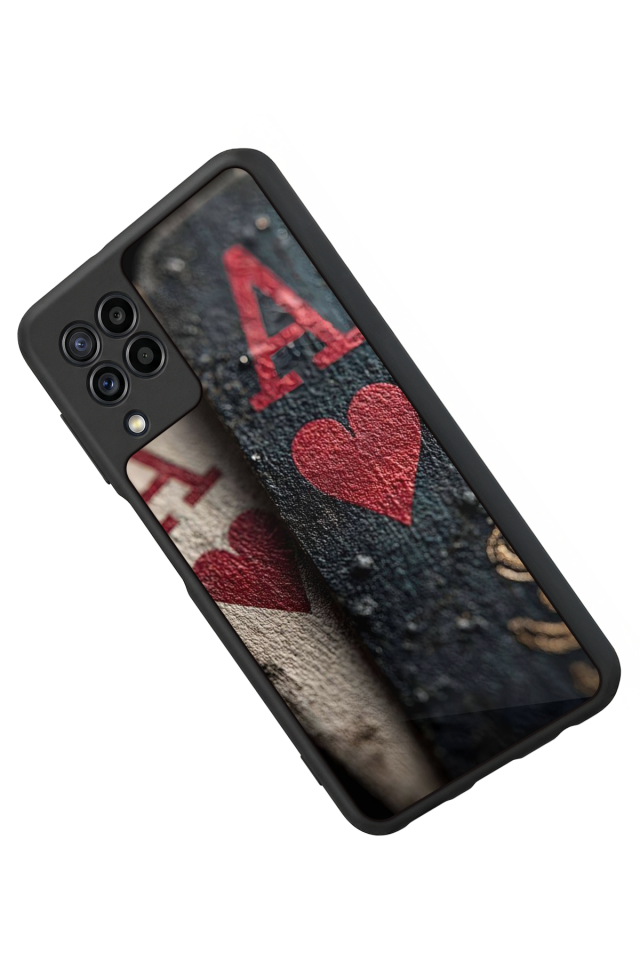 Samsung Galaxy M32 Uyumlu Kart Tasarımlı Glossy Premium Kılıf