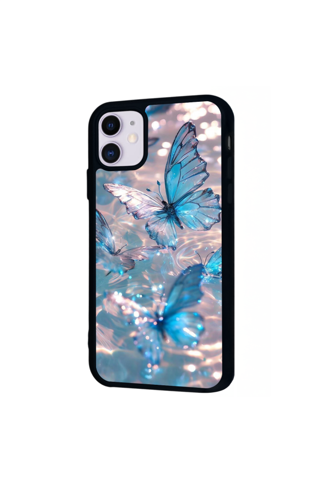 iPhone 11 Uyumlu Kelebek Tasarımlı Glossy Premium Kılıf