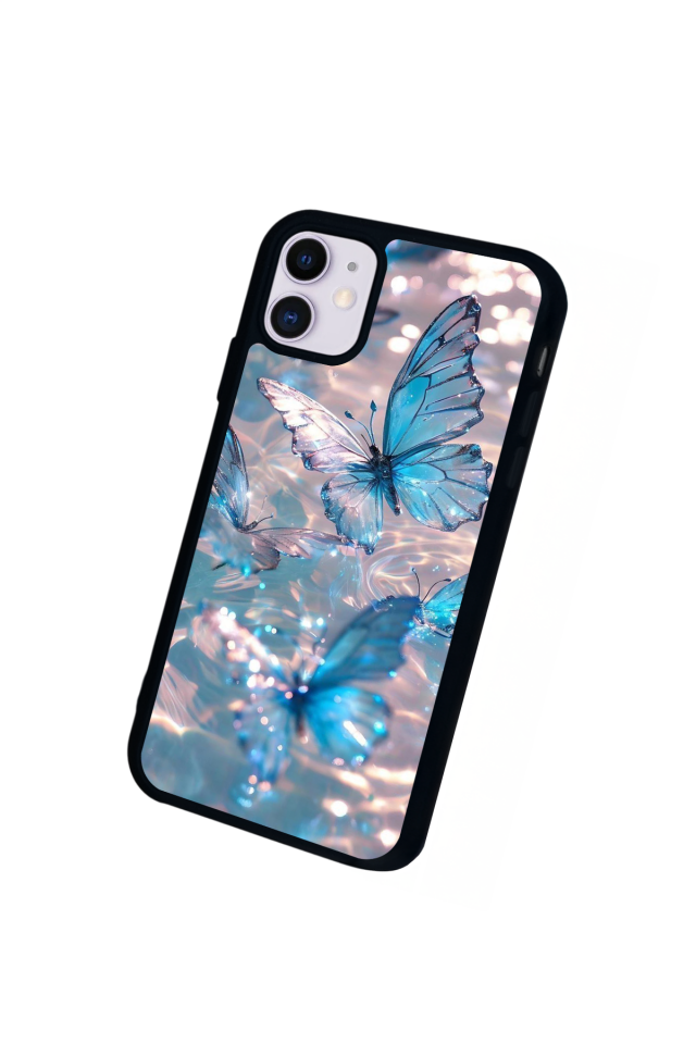 iPhone 11 Uyumlu Kelebek Tasarımlı Glossy Premium Kılıf