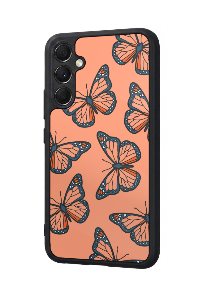 Samsung Galaxy M34 Uyumlu Kelebek Tasarımlı Glossy Premium Kılıf