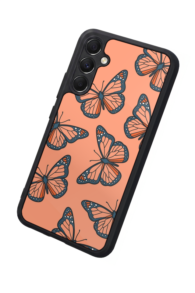 Samsung Galaxy M34 Uyumlu Kelebek Tasarımlı Glossy Premium Kılıf