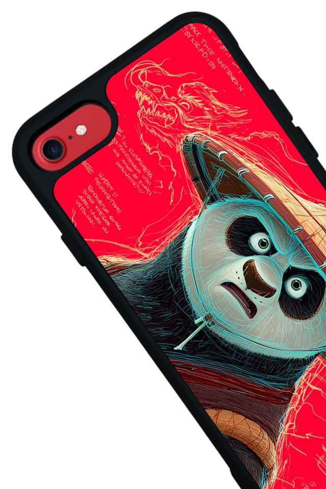 iPhone 8 Uyumlu Kung Fu Panda Tasarımlı Glossy Premium Kılıf