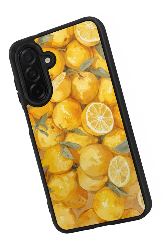 Samsung Galaxy A56 Uyumlu Limon Tasarımlı Glossy Premium Kılıf