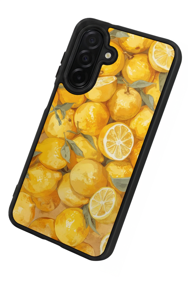 Samsung Galaxy A56 Uyumlu Limon Tasarımlı Glossy Premium Kılıf