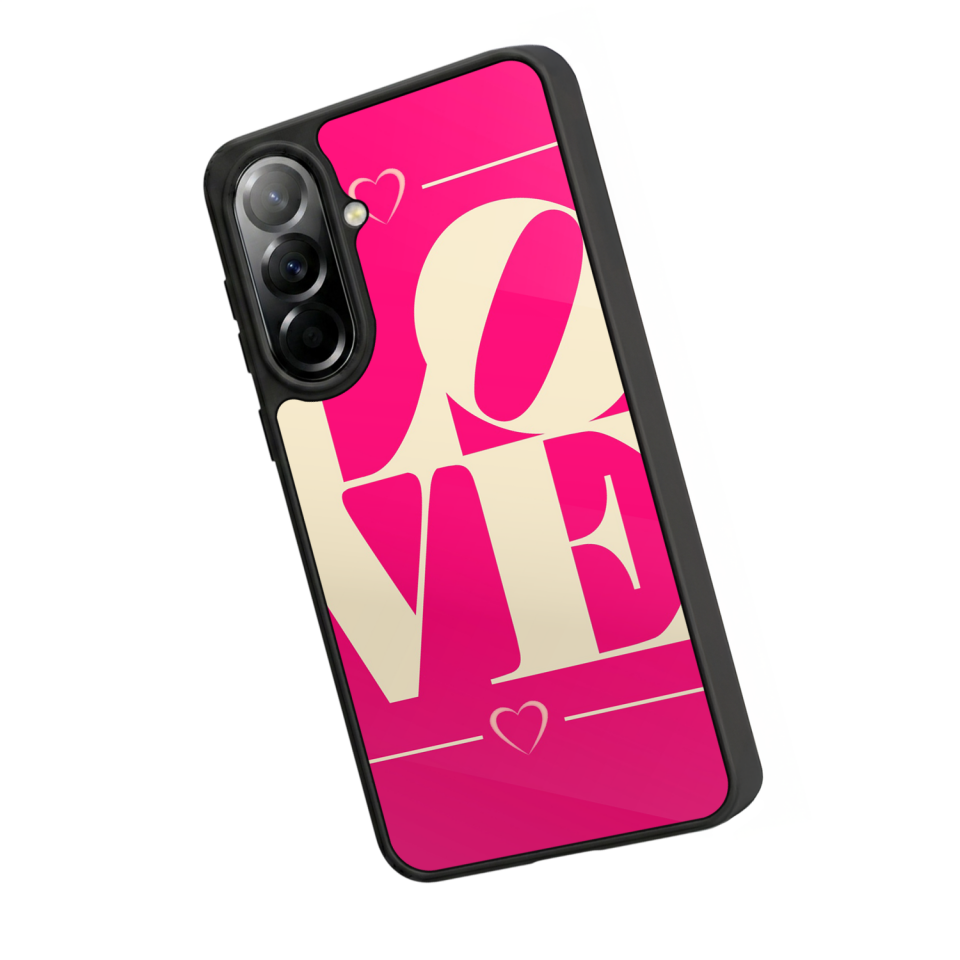 Samsung Galaxy A57 Uyumlu Love Tasarımlı Glossy Premium Kılıf