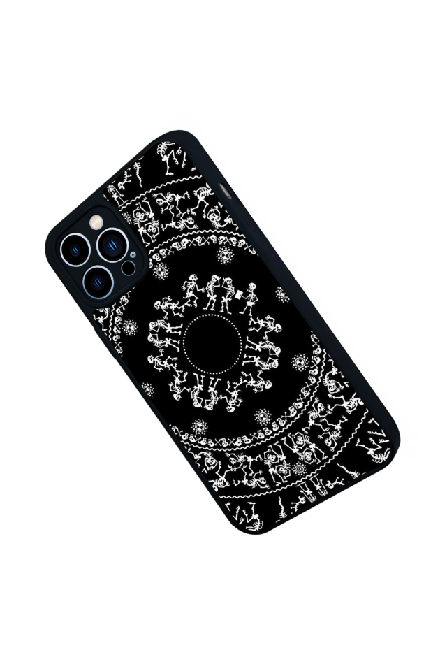 iPhone 12 Pro Max Uyumlu Mandala Tasarımlı Glossy Premium Kılıf